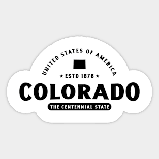 Colorado The Centennial State Sticker